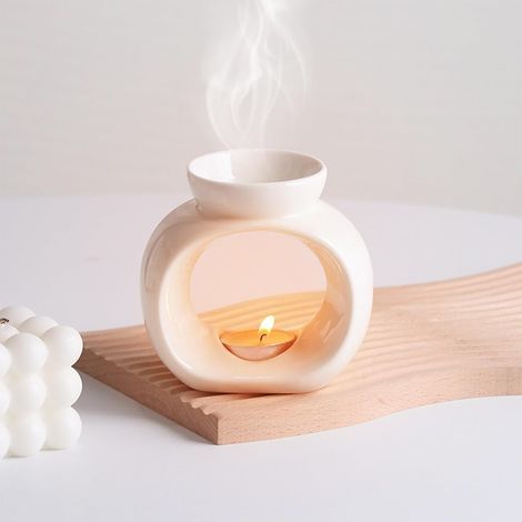 Brûleurs et Diffuseurs d'Huiles Essentielles, pour Bougies, Fondants Parfumés et Cires, Chaleur Douce, Kit Fondant Parfumé et Diffuseurs en Céramique pour Une Ambiance Aromatique Relaxante (1/5)