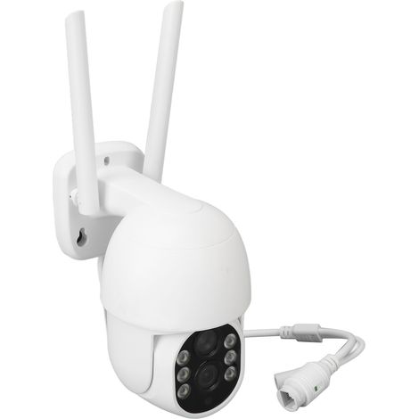 Caméra de surveillance WiFi extérieure avec zoom PTZ à 2 objectifs, rotation à 90°, vision nocturne couleur, résolution 1080p, alimentation 110-240 V, prise UE. (1/5)