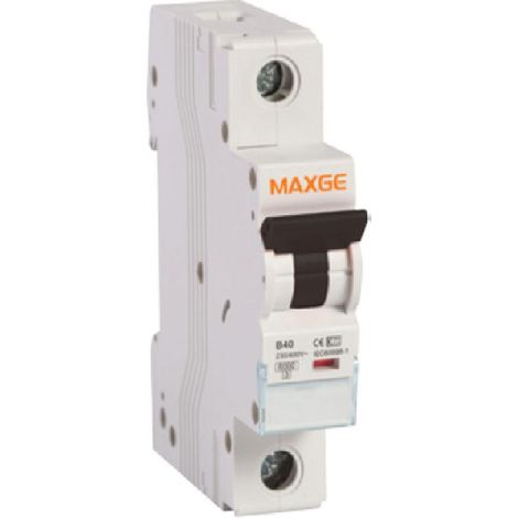Interruptor Magnetotérmico Industrial 1P 10-63A 10kA Curva C MAXGE  63 A