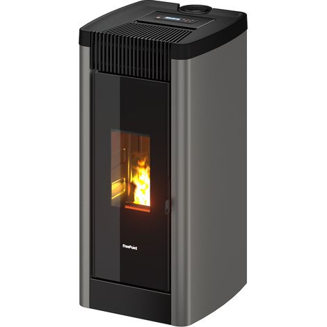 Pelletofen Steel 9, Stahl Farbe: titanium