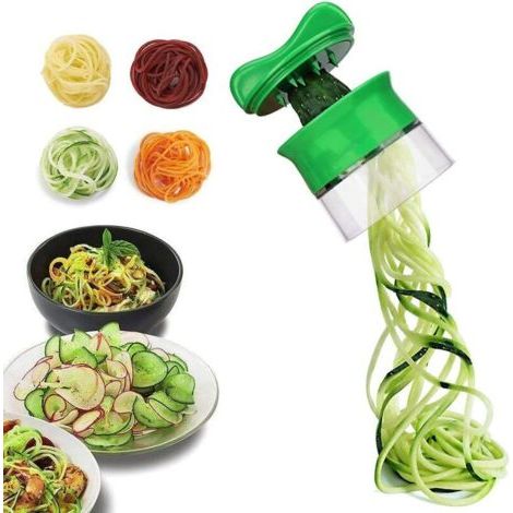 Coupe-légumes à lame en spirale pour spaghettis de légumes, coupe-légumes pour carottes, concombres, pommes de terre, citrouilles, courgettes, oignons (1/5)