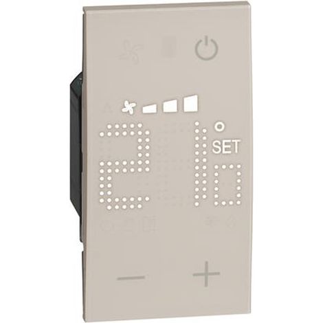 BTICINO KM4691 - Termostato Con Display Retroilluminato - Sabbia - Now