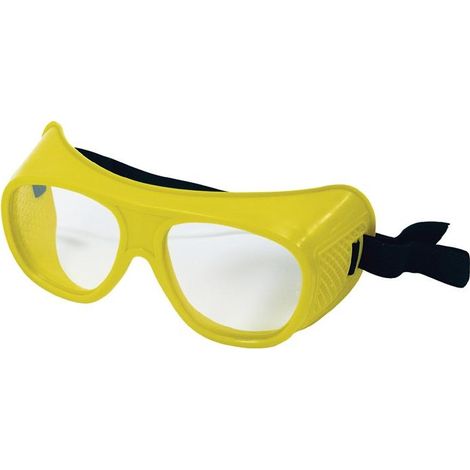 Schmerler Lunettes de protection EN 166 Plastique transparent INCASSABLE jaune - 150100006 (1/2)