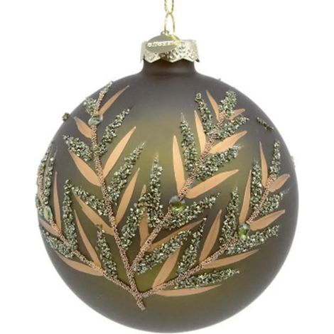 Esfera decorativa Shaw de vidrio verde 10 cm (1/2)