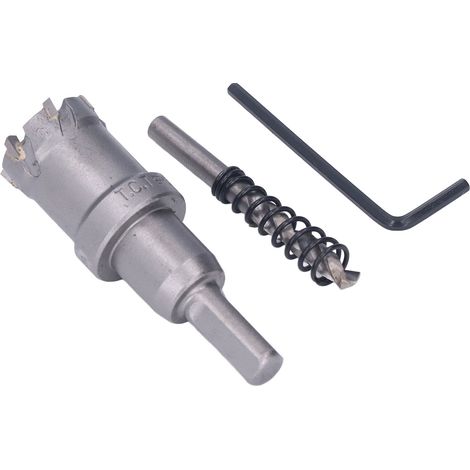 Kit de scie cloche en carbure TCT à dents épaisses pour métaux avec clé hexagonale et foret à carottage 25 mm / 1 pouce (1/5)