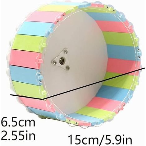 Roue De Course Hamster Silencieuse Antidérapant, Jouet De Roue De Course Animaux Domestiques, Hamster, Hérisson, Petit Animal Domestique (15cm) (1/4)