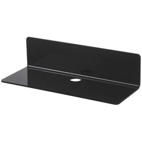 Etagere Murale Noir Lot de 2, Agrandissez Facilement l'espace Mural - 22,9cm Etagere sans percer en Acrylique pour Chambre, Salle de Bains, Cuisine, Salon, Bureau (1/4)