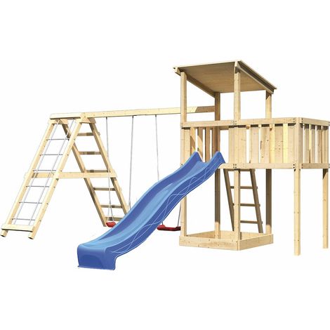 Akubi Spielturm Anna natur Rut. blau DAS+KG+ABP