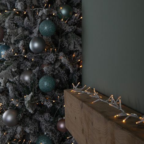 50m 2000 LED TreeBrights Christmas String Lights with Timer in Vintage Gold on Clear Cable (1/5)