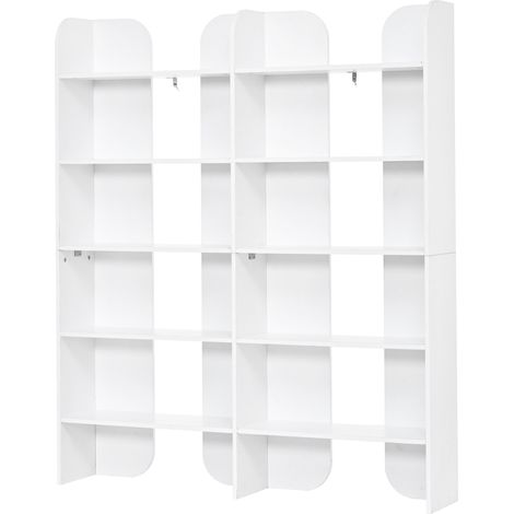 Libreria aperta a 5 livelli 160 x 135 x 25 cm bianca (1/5)