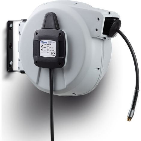 AVVOLGITUBO ARIA COMPRESSA TUBO 15m ATTACCO RAPIDO 1/4" PARETE ROLL MAJOR MAVEL (1/5)