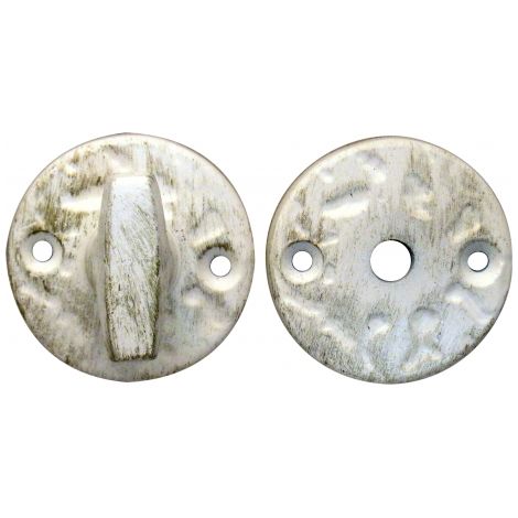 Ouvre&Déco – 2 rosace de fonction ronde en Aluminium patiné or pour poignée de porte fonction Conda et Déconda, FEUILLE