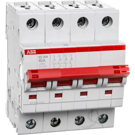 Interrupteur-sectionneur modulaire 40A 4P SD204/40 2CDD284101R0040