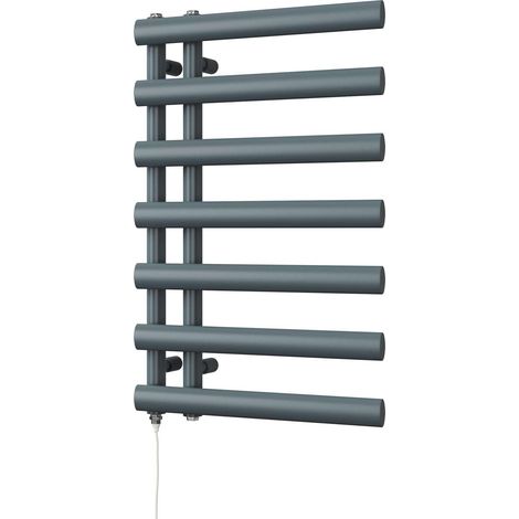 Elyan - Anthracite Electric Towel Rail H766mm x W500mm 300w Standard (1/3)