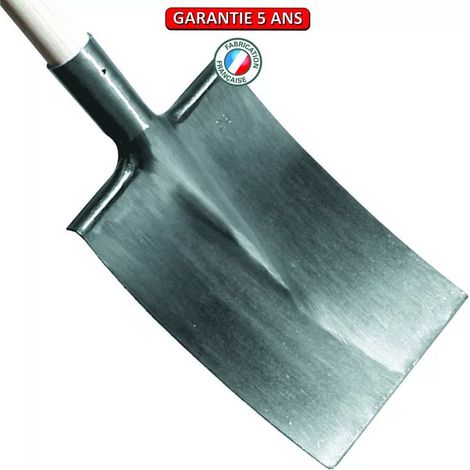 Polierter Bretagne-Spaten 28 gerade Schneide ohne Stiel OUTILS PERRIN
