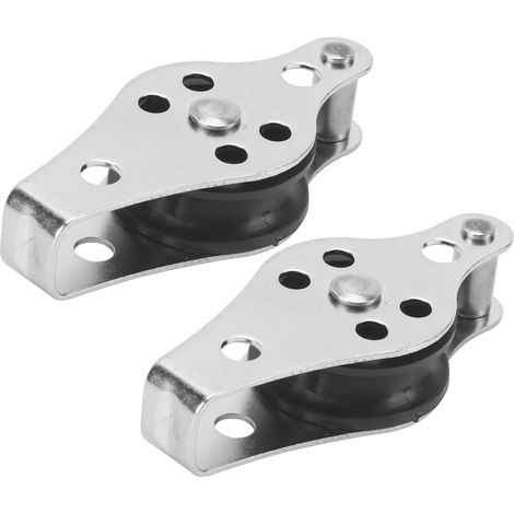 Lot de 2 poulies avec réa en nylon, poulie en acier inoxydable pour kayak ou bateau (1/5)