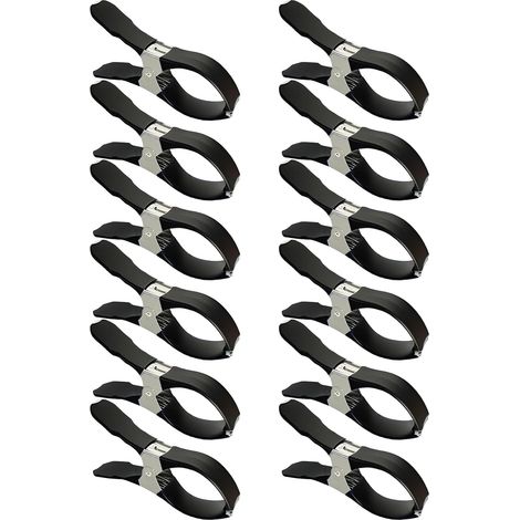 Poolabdeckungsclips 12 Stück kratzfeste Edelstahl-Befestigungen – Windschutz-Clip – für Garten, Strand, Rasen, Terrasse, Möbel, Winter (1/5)