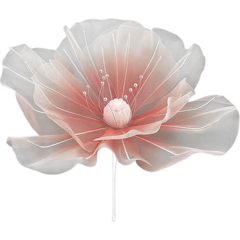 Fleur artificielle en gaze de soie rose chair, décoration de mariage en extérieur, grande fleur artificielle pliable exquise (1/2)