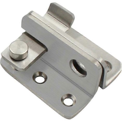Verrou coulissant en acier inoxydable pour portail - 6,2 x 2,9 x 0,3 cm - Argent (1/3)