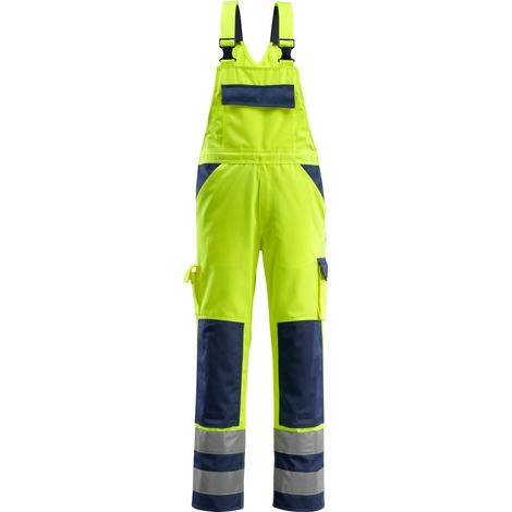 Mascot SAFE COMPETE Warnlatzhose mit Knietaschen Barras Gr. 82C58 gelb/marine