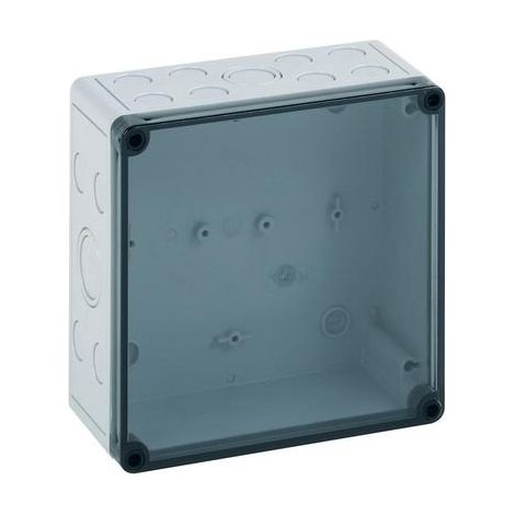 Spelsberg Caja vacía, transparente, Tipo de protección IP66, Resistencia a impactos IK07, Clase de protección II, Ui 690V AC, Tensión de aislamiento nominal 1000V DC, sin halógenos, 10650501