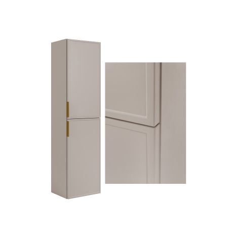 Rodan Hochschrank Bad Slim 136 cm, Cashmere, 27 x 35 x 136 cm, 3 Grifffarben inklusive, feuchtraumgeeignet, moderner Badschrank