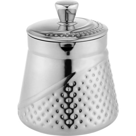 Café Olé AHM-013 Arabica Pot à lait martelé en acier inoxydable 18/10 poli miroir pour service à thé (1/3)