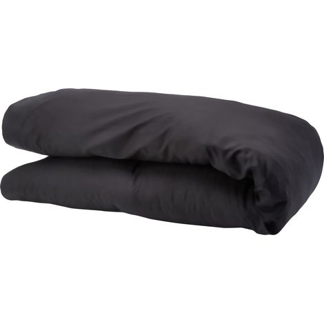 Lovely Casa T34820001 ALICIA Federa cuscino cilindrico, 100 % Cotone a 57 fili, 45 x 185 cm, Nero