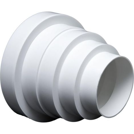 Réducteur rond VMC 80-150 mm en PVC durable Montage simple pour ventilation salle de bain et cuisine Flexible et léger (1/4)
