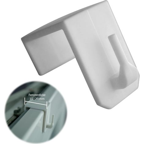 Lot de 10 crochets de fenêtre décoratifs à clipser pour décoration ou pour fixer vos tringles à rideaux (choisissez votre épaisseur individuelle lors de l'achat)