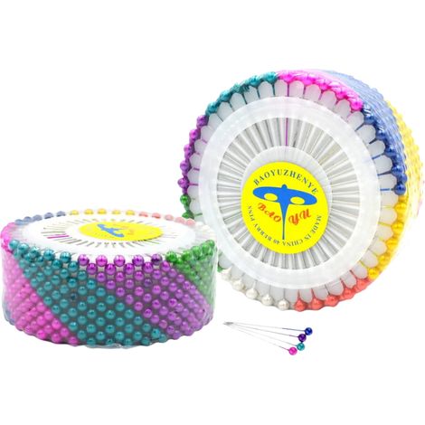 Diagrama de pasadores de cabeza redonda multicolores, 480 piezas (1/3)