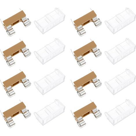 20pcs 250V 6A PCB Panel Mount Fuse Holder Compatible with Fuses 5X20mm (1/5)