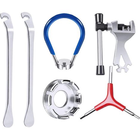 Kit de 6 outils pour rayons de vélo, comprenant une clé à rayons et une clé à rayons. (1/5)