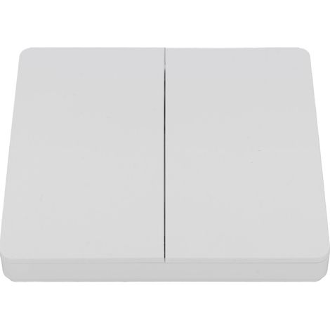 Siro SL-PP86IP-W2K60 PushPower Aufbauschalter, Funkschalter, Tastschalter, Wechselschalter, spritzwassergeschützt, keine Batterie nötig, Kunststoff, weiß, 86x86x17 mm