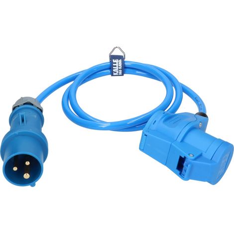 Kalle Verlängerungskabel CEE 230V 16A 2,5mm² Winkel Extreme Blau IP44 1,5 Meter (1/4)
