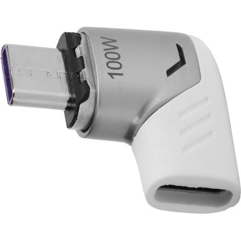 Adaptateur magnétique KUULAA Type-C 100 W avec connecteur coudé pour téléphone/tablette (1/5)