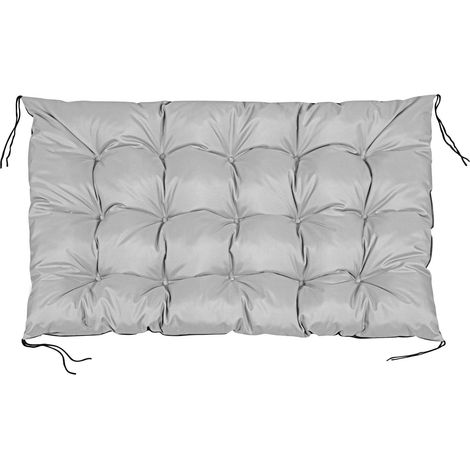 Cuscino da giardino 120x80 cm per panca in pallet, impermeabile, grigio chiaro