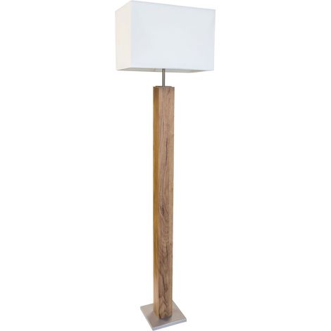 Globo Gump Lampadaire avec abat-jour aspect bois 1x E27 (1/5)