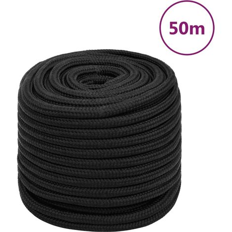 Corde marine en polypropylène pour amarrage et gréement, noire, 18 mm x 50 m - PANGIVO (1/5)
