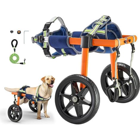 Aluminium léger pour faciliter les déplacements, chariot pour chien à roues amortissantes, chien blessé ou handicapé (1/5)