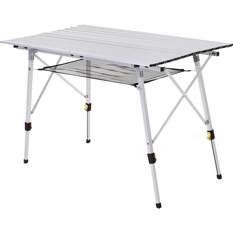 Tavolo da Campeggio Picnic Avvolgibile in Alluminio 120x70x73 cm Wrap (1/5)