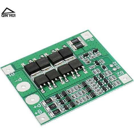 Protection board for 18650 lithium battery, 3 cells 12V high current 25A with equalization, overcharge protection 12.6V, over-discharge and short circuit protection, 11.1V. (1/4)