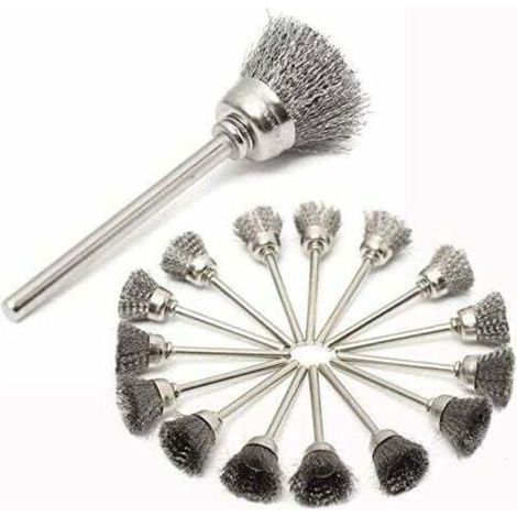 45-teiliges Set aus Edelstahl-Drahtbürsten, Bohrbürsten, Dremel-Drehwerkzeug-Zubehör zum Reinigen und Polieren (1/4)