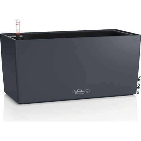 LECHUZA® Blumenkasten BALCONERA Color 40 Schiefergrau All-in-One (1/3)
