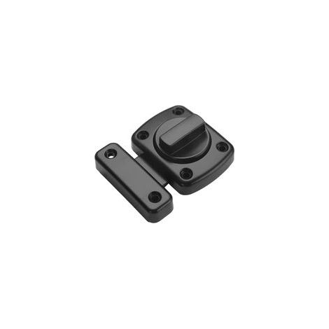 Verrou de Porte de Salle de Bain, Fenêtre et Cabinet Pivotant - Loquet de Sécurité et WC en Acier Inoxydable Brossé (Noir, 55 mm) (1/5)
