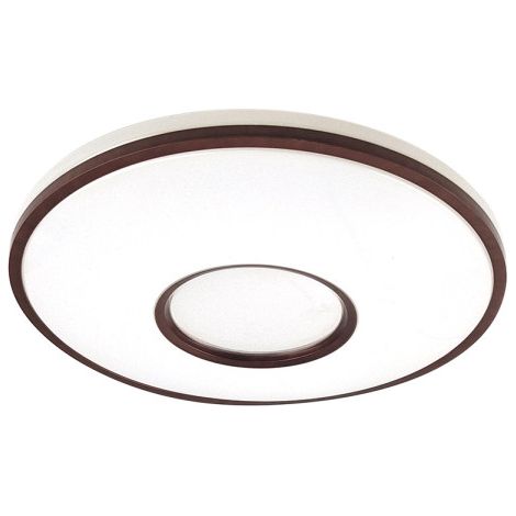 Plafón Perote 36 W blanco/marrón 3528 lm 39x39x7,5 cm mando regulable