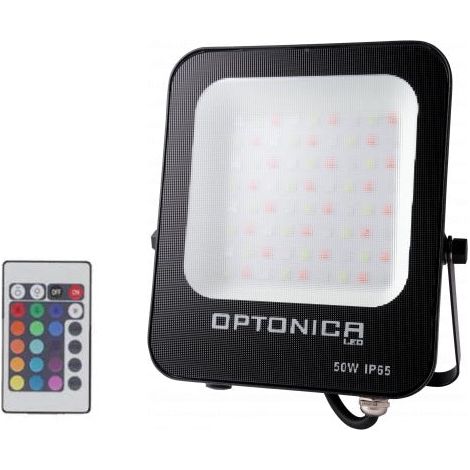 Projecteur LED RGB 50W Extérieur IP66 Plat NOIR - SILUMEN