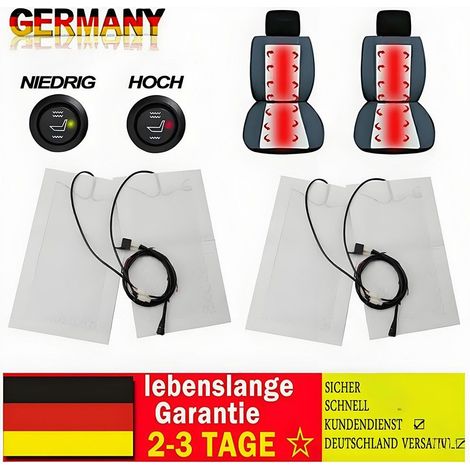 Kit de conversion 2 tapis chauffants en carbone, sièges auto, camion et véhicule utilitaire, confort en hiver toute saison (1/5)