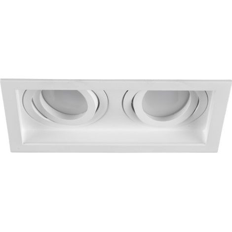 Spot Encastrable Rectangulaire Kenai 2xGU10 Blanc L17 cm Trio Lighting (1/3)