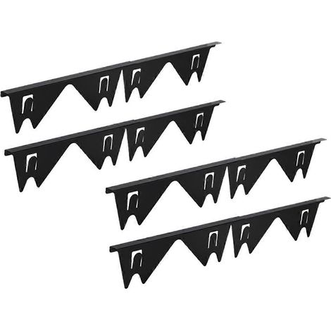 Lot de 4 caches-joints de cuisinière en acier inoxydable, garniture de finition (1/5)